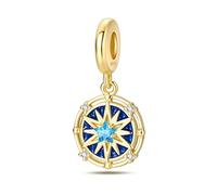 Teleye Breloque disque étoile magique, breloque bracelet perlé, convient aux bracelets de 3 mm à 4,5 mm