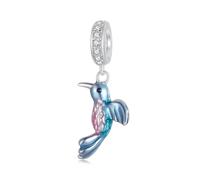 Teleye Breloque Kingfisher en argent sterling 925 pour bracelet et collier Pandora BSC1004