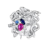 Teleye Breloque Medusa SCC3210 en argent sterling 925 compatible avec bracelet de 3 à 4,5 mm