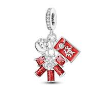 Teleye Breloque pendentif bonne année, breloque de bracelet perlé, convient aux bracelets de 3 mm à 4,5 mm