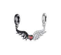 Teleye Breloque pendentif démon et ange, perle abordable compatible avec les bracelets quotidiens
