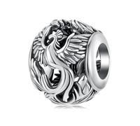 Teleye Breloque Phoenix Beads compatible avec les bracelets quotidiens