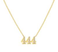 Teleye Collier ange numéro 444, chaîne minimaliste réglable pour une élégance quotidienne
