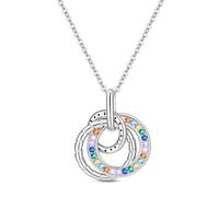Teleye Collier avec pendentif amour éternel, chaîne réglable minimaliste pour une élégance quotidienne