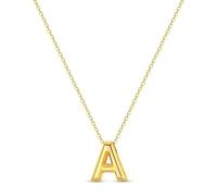 Teleye Collier doré avec lettre A, chaîne réglable minimaliste pour une élégance quotidienne