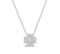 Teleye Collier étoile à quatre feuilles en cristal, bijou minimaliste au quotidien