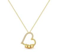 Teleye Collier plaqué argent avec pendentif minimaliste sophistiqué en forme de cœur pour un style élégant