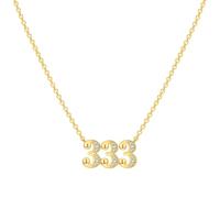 Teleye Collier pour femme en plaqué argent avec numéro d'ange 333