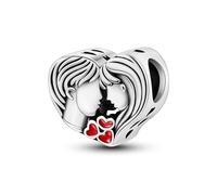 Teleye Couple avatar love string ornement breloque, breloque de bracelet en perles, convient aux bracelets de 3 mm à 4,5 mm