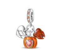 Teleye Ensemble de trois pièces de Thanksgiving, breloque de bracelet en perles, convient aux bracelets de 3 mm à 4,5 mm