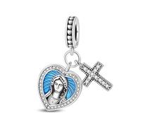 Teleye Tarot & Bible Lucky Charms for Bracelet, Silver Plated