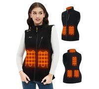 Telguua Gilet Chauffant Polaire pour Femmes avec Batterie 3000mAh 5V, Adapté au Camping, à la Randonnée, Tissu Polaire Réversible Lavable en Machine