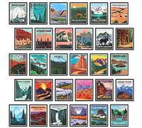 Teling Lot de 30 affiches vintage du parc national - Art mural nature et montagne pour décoration de maison, salon, chambre à coucher, salle de bain