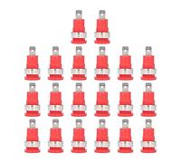 Telituny 20pcs Banana Socket 4 mm Connectivité Forte résistance à la Corrosion Bonnes Performances Accessoires de Test électrique pour Instruments électroniques Équipement Industriel (Rouge)