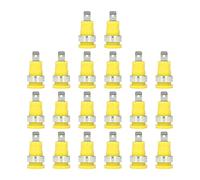 Telituny 20pcs Banana Socket 4 mm Connectivité Forte résistance à la Corrosion Bonnes Performances Accessoires de Test électrique pour Instruments électroniques Équipement Industriel (Jaune)