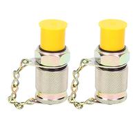 Telituny 2Pcs Adaptateur de Test Hydraulique Raccord de Tuyau Haute Pression Outil de Couplage de Point de Mesure (1/4"-M16*2)