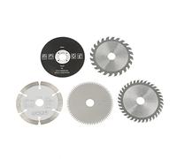 Telituny 5 Pcs de Lames de Scie Circulaire, de 85 Mm de Carbure de Carbure de Scie, de 15 Mm, de 24t / 36t / 80t / Diamants/Résine pour Bois, Plastique, Coupe en Marbre, Scies à Main