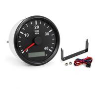 Telituny 85MM tachymètre diesel, DC 9-32V tachymètre de bateau 4000 tr/min | Compte-tours électrogène étanche, jauge RPM 12 V 24 V, pour bateaux, camions, tracteurs, générateurs et engins de chantier
