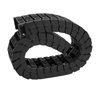 Telituny Chaîne Porte-Câbles, Série Silencieuse en Nylon 66, Guide de Câbles Entièrement Fermé à Faible Bruit avec Maillons Amovibles pour Machines CNC & Gravure, Série S25, 1 Mètre (S25*60