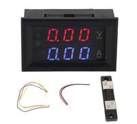 Telituny Compteur de Courant de Tension Voltmètre Numérique Ampèremètre Volt Testeur Ampèremètre LED Moniteur D'ampérage Jauge DC0-100V (50A avec inverseur)