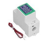 Telituny Compteur Électrique Rail DIN, 4 en 1 AC 50-300V 100A Compteur Modulaire, LCD Numérique Ampèremètre Voltmètre, Compteur de Puissance, Adapté à un Usage Domestique et Commercial