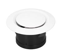 Telituny Grille d'aération réglable en ABS fixé au mur, flexible, gain de place, soffite rond pour salle de bain, bibliothèque (4 pouces)