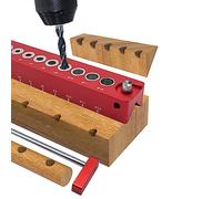 Telituny Guide de perçage pour le travail du bois, alliage d'aluminium, bloc de guidage de perçage à 45 °, outil de localisation de trous de perforation avec manchons de perçage