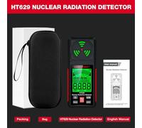 Telituny HABOTEST HT629 Détecteur de rayonnement nucléaire Compteur Geiger Détecteur de Rayons X Rayons Y β Écran LCD Testeur de radioactivité en marbre Dosimètre Personnel