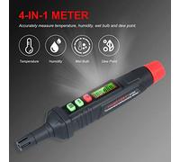 Telituny HABOTEST Psychromètre numérique 4 en 1 Thermo-hygromètre portable Mini stylo de mesure de la température et de l'humidité avec point de rosée et température de l'ampoule