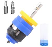 Telituny Jeu de Vis à Profondeur Réglable, Fixation de Pistolet à Vis pour Cloisons Sèches avec 7 Réglages et Support Magnétique, Tige Hexagonale de 1/4" pour Perceuses, Terrasses,