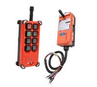 Telituny K2 Télécommande industrielle sans fil, portée de 100 m, télécommande de grue à 8 boutons avec arrêt d'urgence, émetteur et récepteurs ABS pour ponts roulants, palans, pompes à béton (420-450