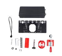 Telituny Kit de gabarit de charnière 35 mm en alliage d'aluminium multifonction pour porte d'armoire, localisateur de trou de charnière, ensemble d'outils de perçage