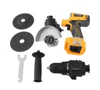 Telituny Kits combinés d'outils électriques sans Fil 20 V, perceuse électrique, meuleuse d'angle, Ensemble d'outils électriques sans Fil 2 en 1, pour percer, Couper, poncer,