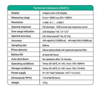 Telituny Mini Luxmètre numérique 0-20,0000 Lux Illuminance Meter Écran LCD Illuminomètre portatif Haute précision Photomètre Luxmètre