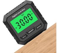 Telituny Niveau Numérique, Inclinomètre Digital avec Base Magnétique, Rapporteur d'Angle pour Menuiserie, Construction, Automobile, Affichage LCD Haute Précision, Outil de Mesure de (Noire)