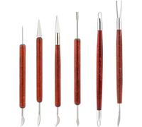 Telituny Outil de modelage en argile, 6 pièces Ensemble de Sculpture en Argile Sculpture sur Cire Outils de poterie modélisation polymère pour L'artisanat De Sculpture De Bricolage