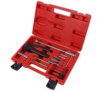 Telituny Outil de retrait de bougie de préchauffage Adaptateur d'embout d'extracteur Clé hexagonale Kit de douille en étoile pour fiches endommagées de 8 mm à 10 mm