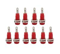 Telituny Panneau à Douille de Prise à Banane 2 mm Adaptateur de fiche étendu de Haute précision Connecteur en Laiton pour Instruments électroniques équipement Industriel 10pcs J.40003 (Rouge)