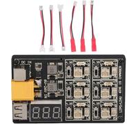 Telituny Plaque de charge pour batterie au lithium, module de charge de batterie au lithium-ion 1S, carte de charge ABS, PCB, 6 en 1, chargeur de batterie au lithium haute performance Lipo