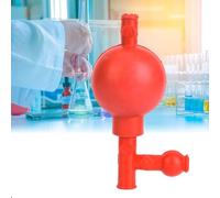 Telituny Poire d'aspiration en caoutchouc Laboratoire professionnel Poire d'aspiration en caoutchouc Remplisseur de pipette quantitative à pression sûre avec 3 vannes Assistant de laboratoire(rouge)