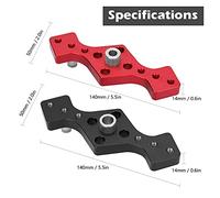 Telituny Positionneur de perçage 3 en 1 pour le travail du bois, ouvre-trou, disque, positionneur de cheville, localisateur de trous de perçage vertical, meubles, outils de