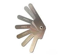 Telituny Règle Dentaire Interproximale en Acier Inoxydable, 0,1-0,5 mm Jauge D'épaisseur Dentaire, 7 lames Jauge Mesure Interdentaire, Mesure D'espace Orthodontique, pour Orthodontie et Cliniques