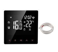 Telituny Thermostat WiFi Intelligent, Thermostat de Salle Programmable ME81H avec écran Tactile, Contrôle Vocal Via alexaa/Googles (Back Dos et Presse Blanche 16A)