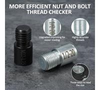 Telituny Vérificateur de filetage d'écrous et de boulons, 44 jauges d'écrous et de boulons logés individuellement dans un étui (23 pouces et 21 métriques) spécialement adaptés au (44 pièces)