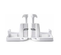 TELKES - Kit de retenue pour moustiquaire enroulable Blanc, verrouillage réglable avec écrou de remplacement, ancrage résistant, butée de rechange compatible, loquet de sécurité (1, Blanc)
