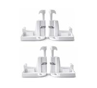TELKES - Lot de 2 rétentions pour moustiquaire enroulable blanc verrouillage réglable avec écrou frein Attache de rechange Ancrage résistant Butée de rechange compatible loquet sécurisé (2, blanc)