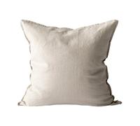 Tell Me More Taie Washed linen 50x50cm Gris chaud