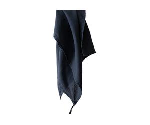 Tell Me More Torchon en lin Tell me more 50 x 70cm Bleu nuit