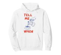Tell Me When Funny Coffee Verser Over Citation Amoureux de caféine Art Sweat à Capuche