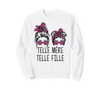 Telle Mère Telle Fille, Maman Fête des Mères Léopard Rose Sweatshirt